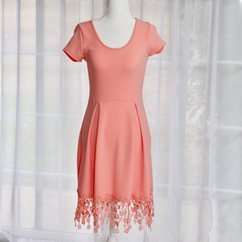 Charlotte Russe pink coral midi dress